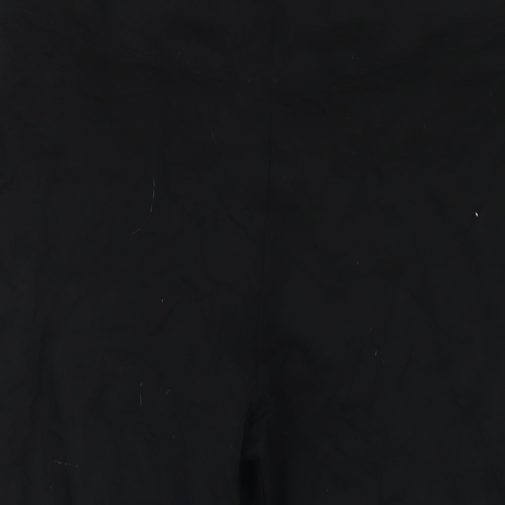 Marks and Spencer Womens Black Cotton Capri Trousers Size 16 L25 in Regular