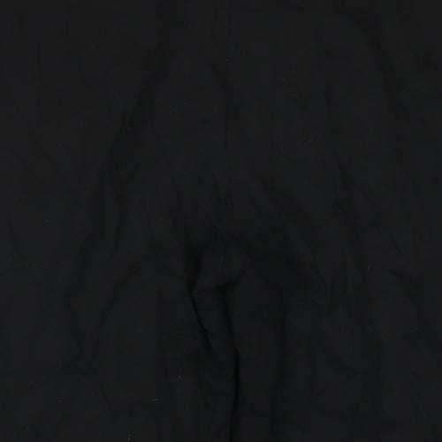 Marks and Spencer Womens Black Cotton Capri Trousers Size 16 L25 in Regular