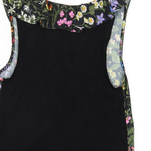 Warehouse Womens Multicoloured Floral Polyester Basic Tank Size 6 V-Neck