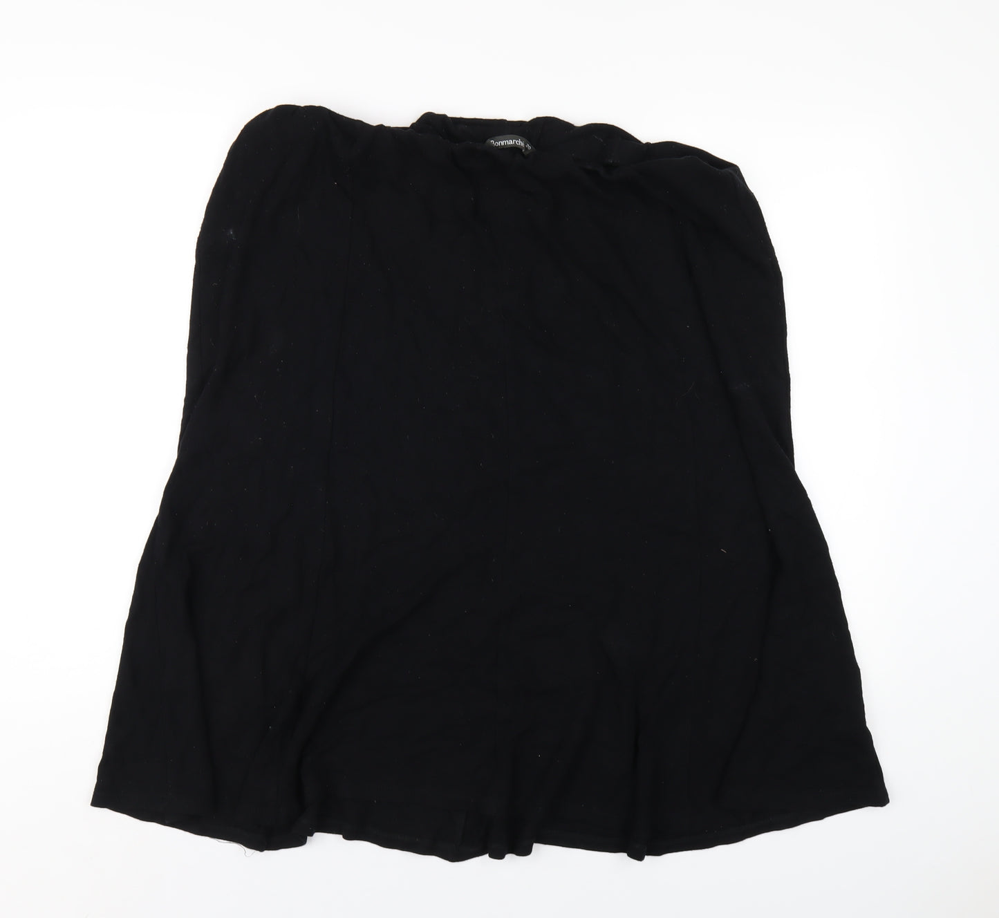 Bonmarché Womens Black Viscose A-Line Skirt Size 20