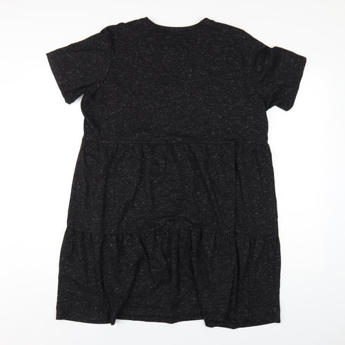 Marks and Spencer Womens Black Polyester A-Line Size 18 Round Neck Pullover