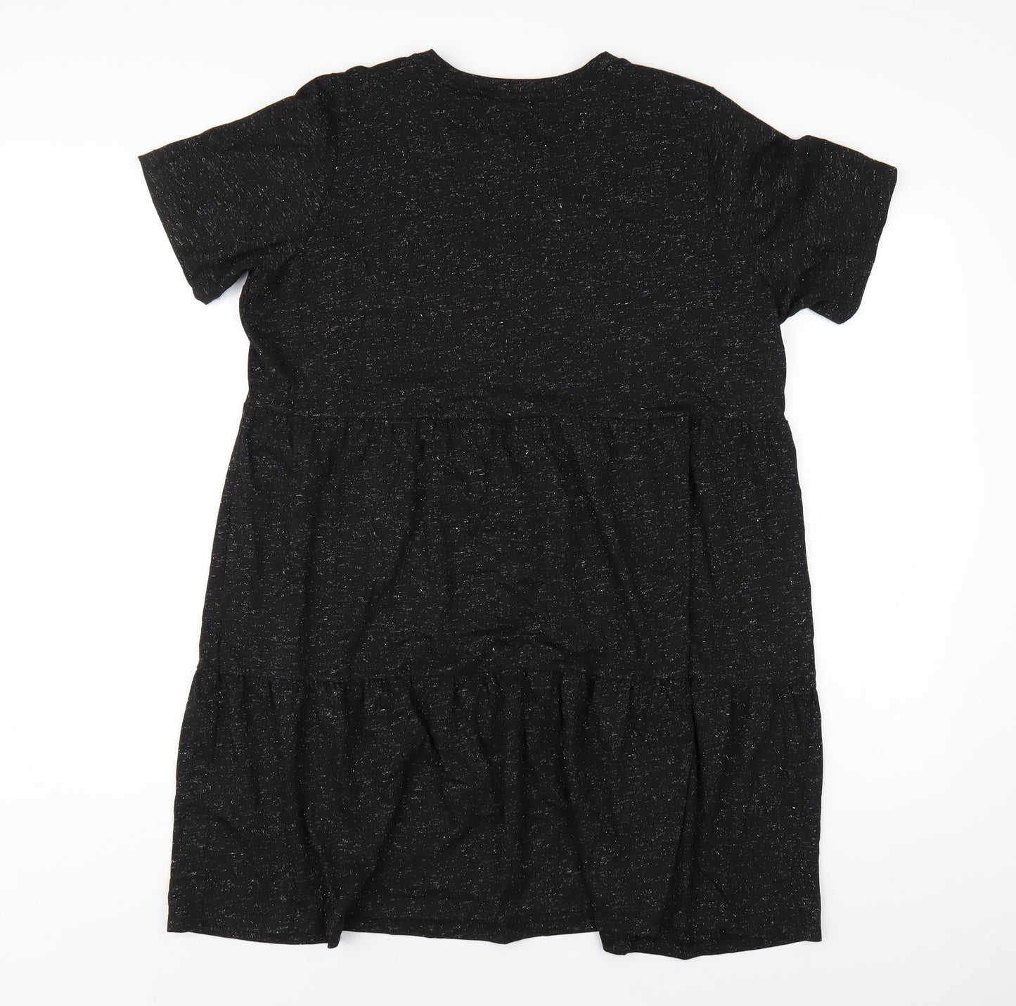 Marks and Spencer Womens Black Polyester A-Line Size 18 Round Neck Pullover