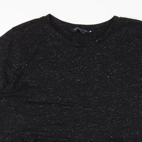Marks and Spencer Womens Black Polyester A-Line Size 18 Round Neck Pullover