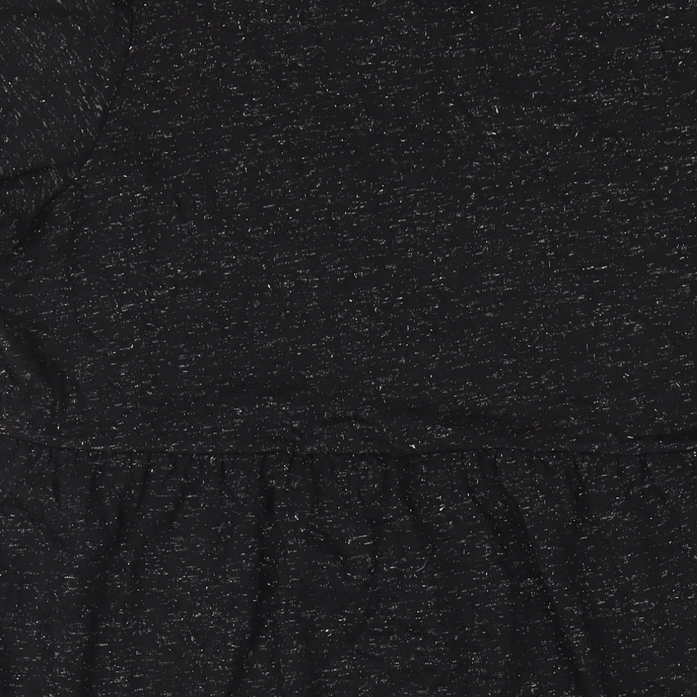 Marks and Spencer Womens Black Polyester A-Line Size 18 Round Neck Pullover