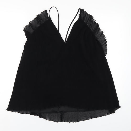 Alice McCall Womens Black Polyester Camisole T-Shirt Size 14 V-Neck