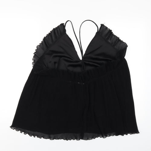 Alice McCall Womens Black Polyester Camisole T-Shirt Size 14 V-Neck