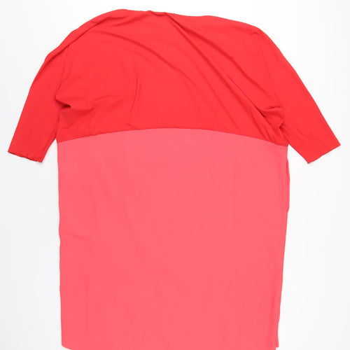 Hope Womens Pink Polyamide A-Line Size 18 Round Neck Pullover