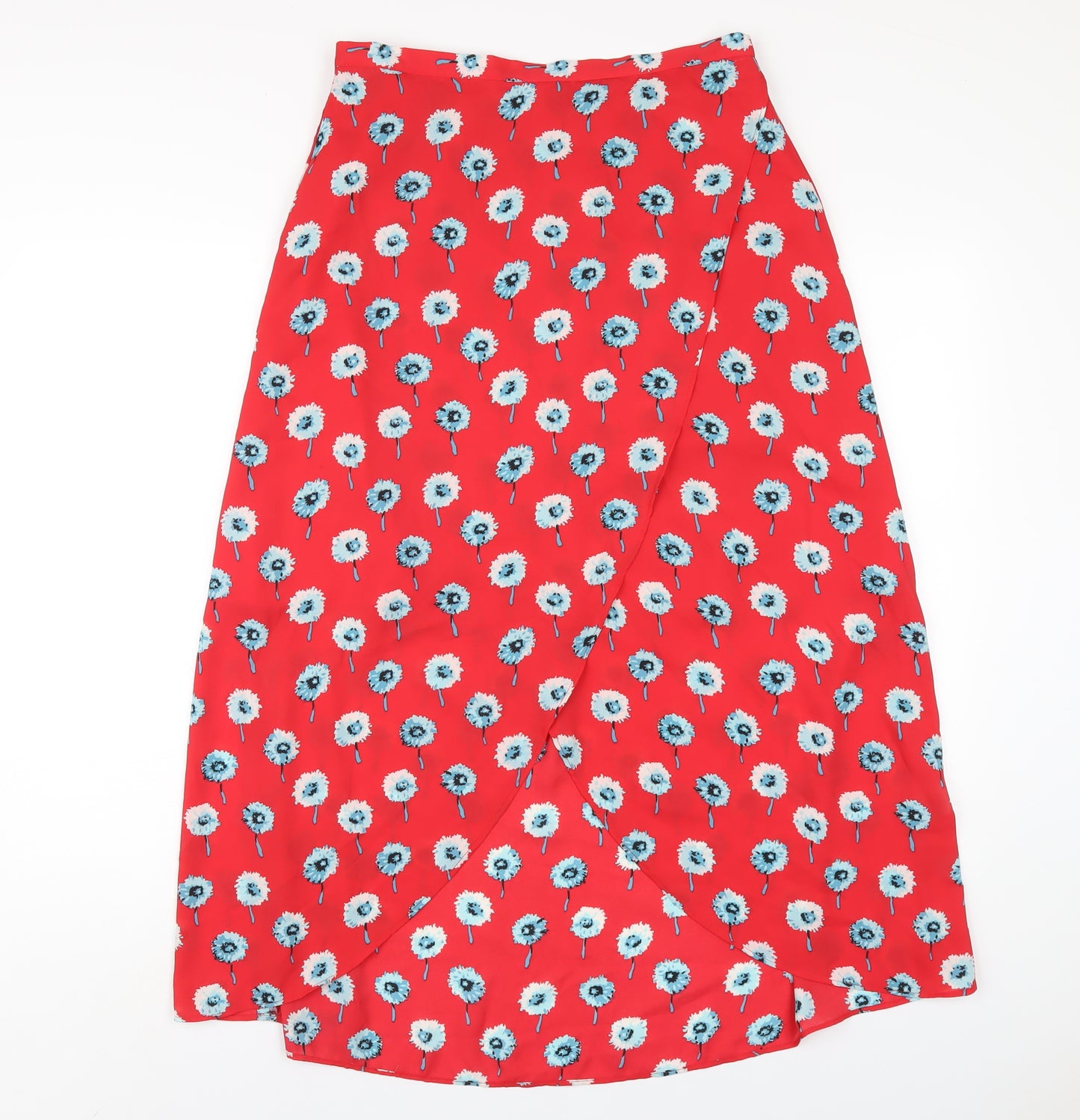 J.CREW Womens Red Geometric Polyester A-Line Skirt Size S