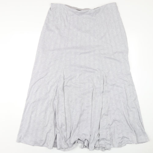 Per Una Womens Grey Polyester A-Line Skirt Size 16