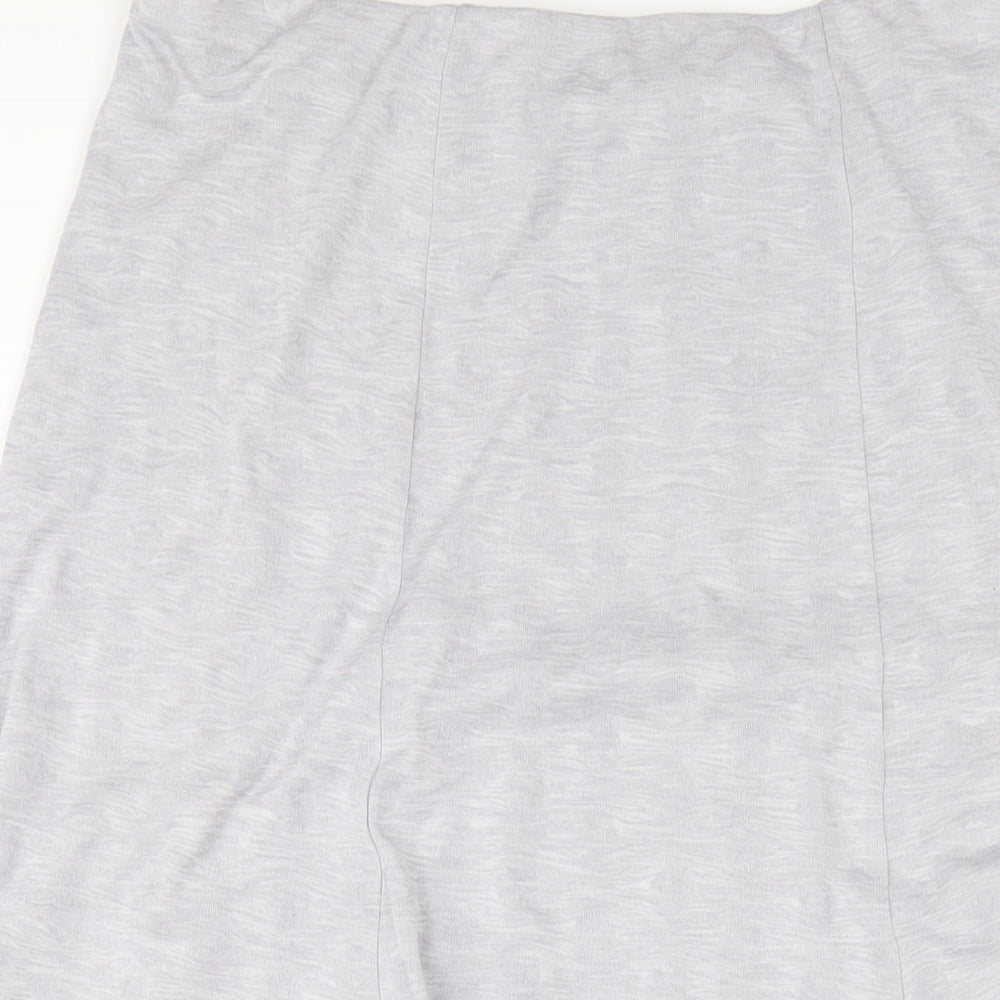 Per Una Womens Grey Polyester A-Line Skirt Size 16