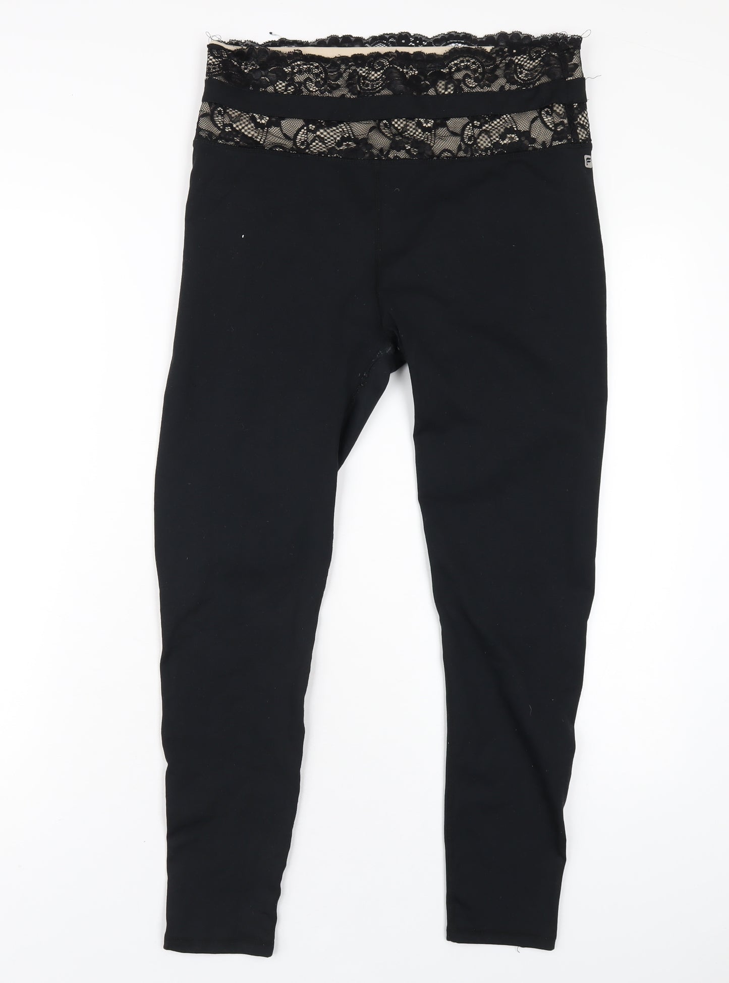 Fabletics Womens Black Polyester Carrot Leggings Size L L27 in