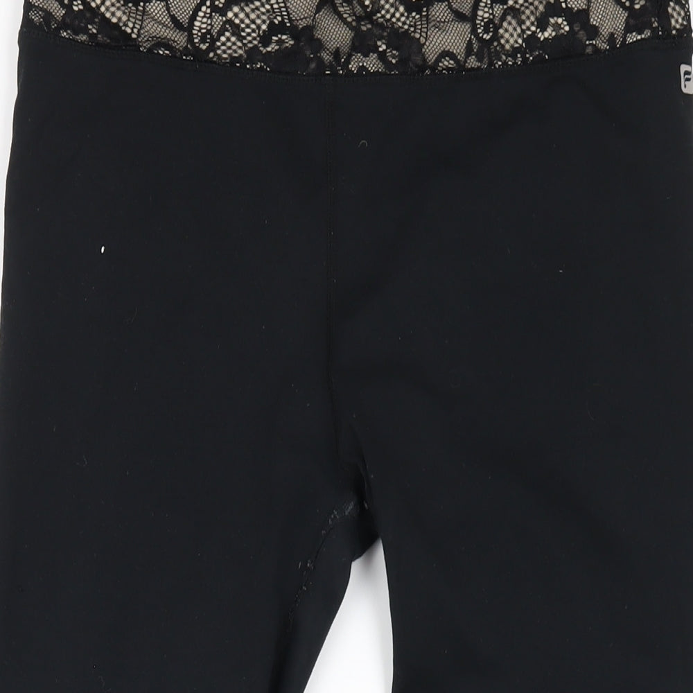Fabletics Womens Black Polyester Carrot Leggings Size L L27 in