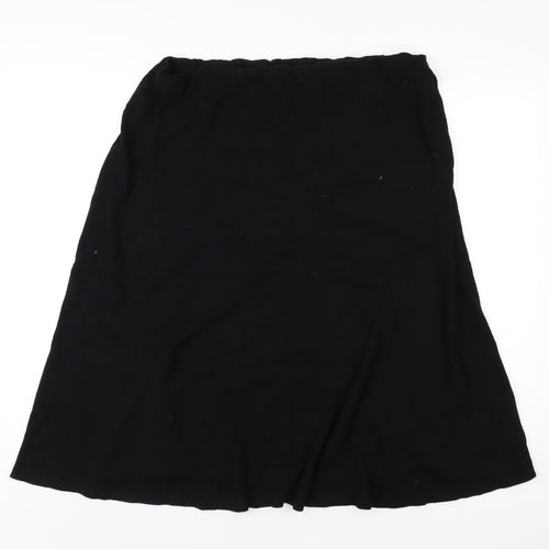 Bonmarché Womens Black Viscose A-Line Skirt Size 20