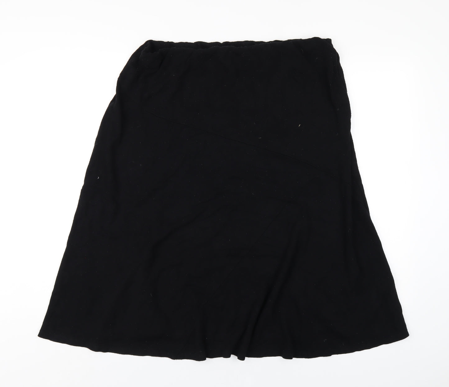 Bonmarché Womens Black Viscose A-Line Skirt Size 20