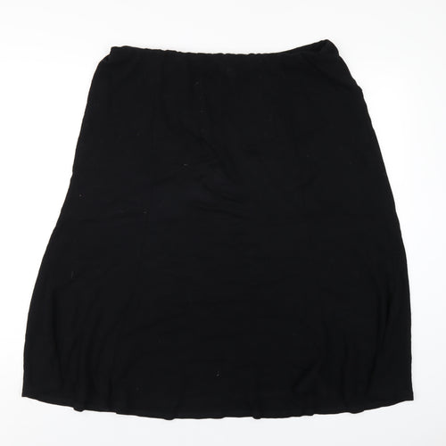 Bonmarché Womens Black Viscose A-Line Skirt Size 20