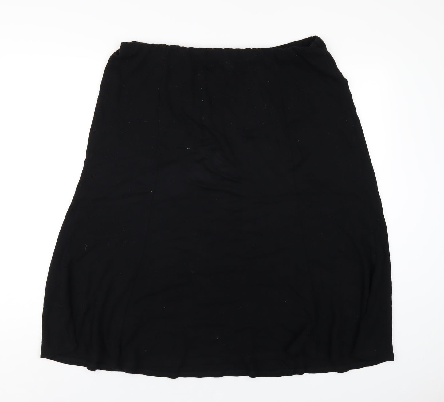 Bonmarché Womens Black Viscose A-Line Skirt Size 20