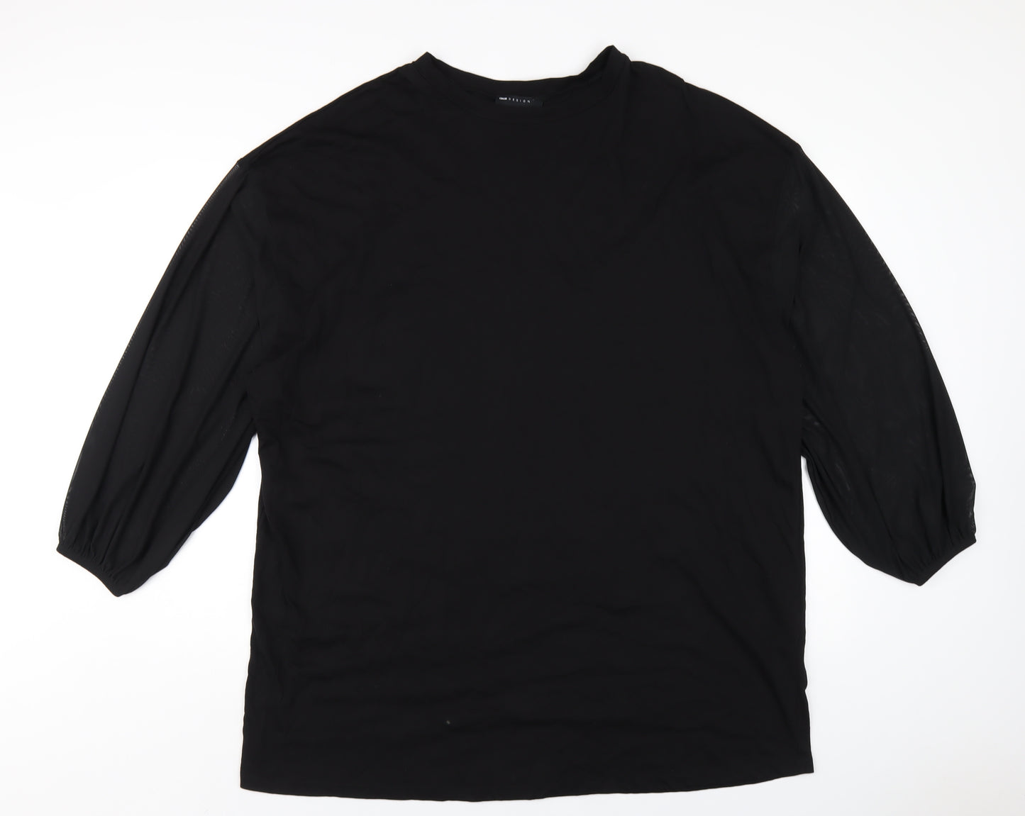 ASOS Womens Black Cotton T-Shirt Dress Size 12 Round Neck Pullover