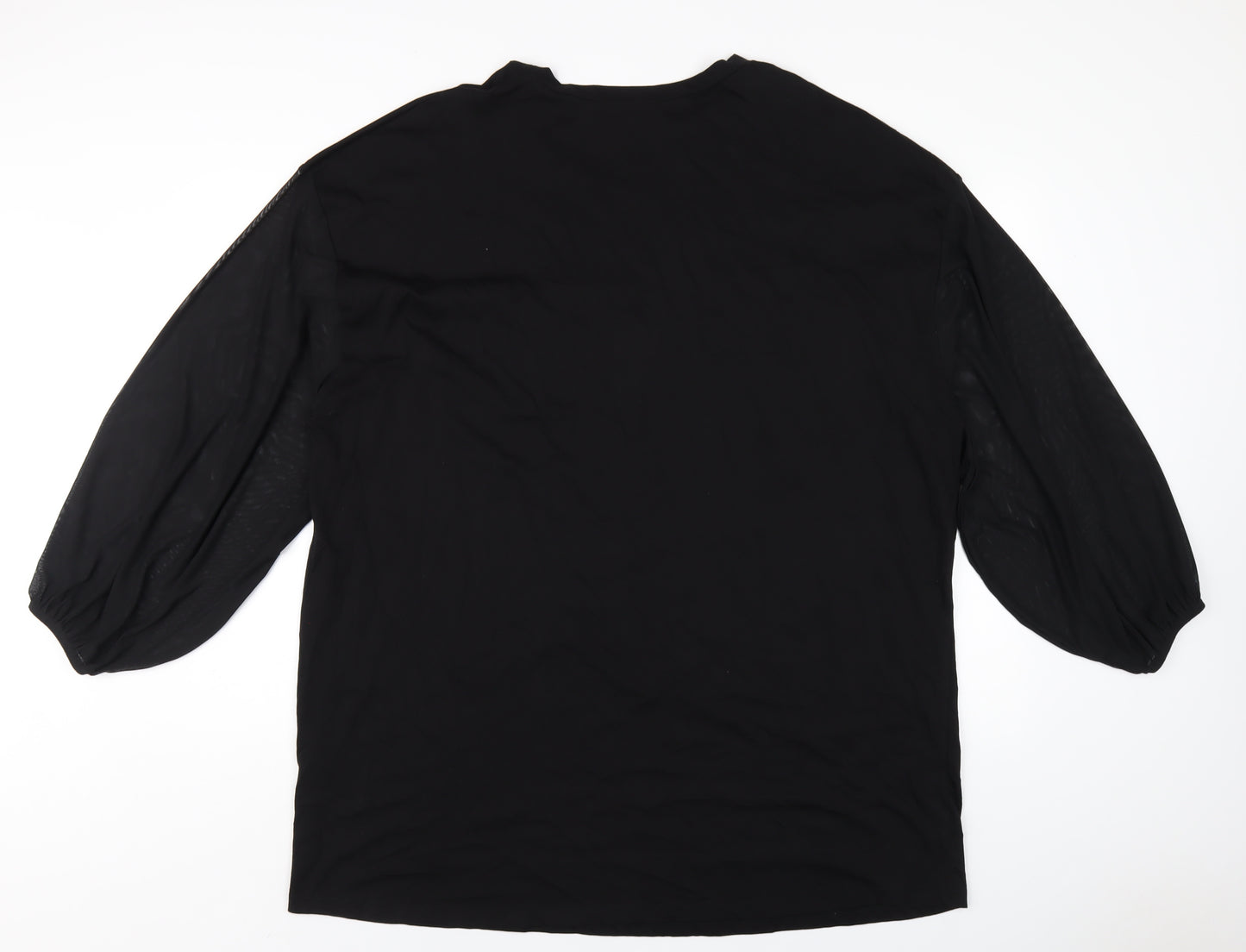 ASOS Womens Black Cotton T-Shirt Dress Size 12 Round Neck Pullover