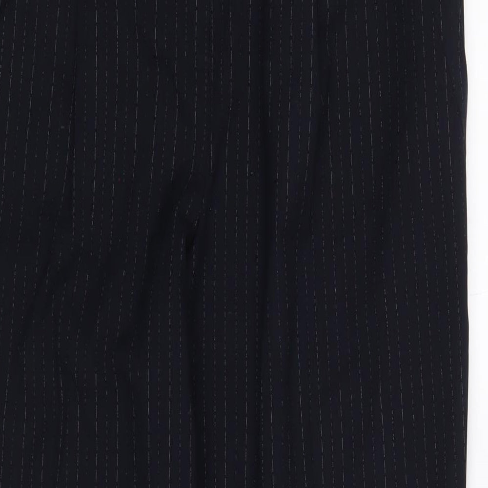 Autograph Womens Blue Striped Polyester Dress Pants Trousers Size 14 L27 in Slim Zip