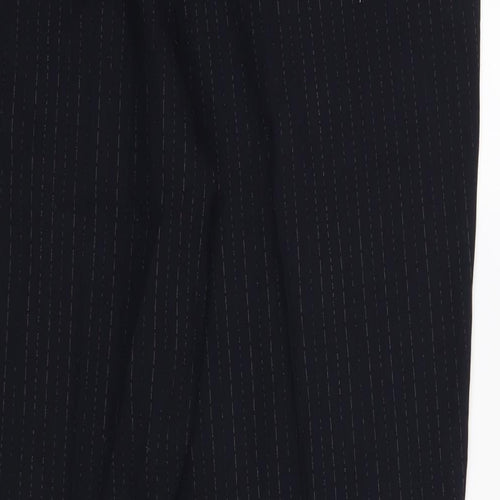 Autograph Womens Blue Striped Polyester Dress Pants Trousers Size 14 L27 in Slim Zip