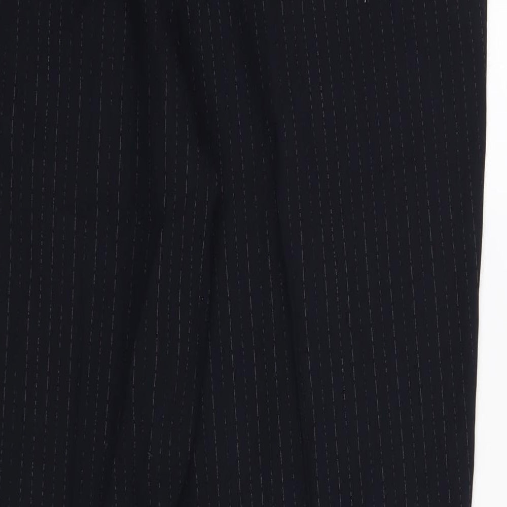 Autograph Womens Blue Striped Polyester Dress Pants Trousers Size 14 L27 in Slim Zip