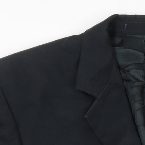 Principles Mens Black Cotton Jacket Blazer Size 40 Big & Tall