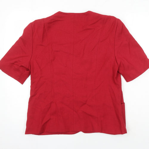 First avenue Womens Red Jacket Blazer Size 14 - Short Sleeved