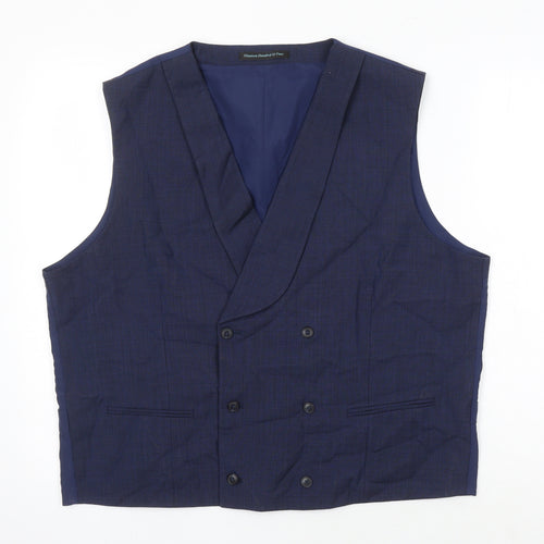 1904 Mens Blue Wool Jacket Suit Waistcoat Size XL Regular