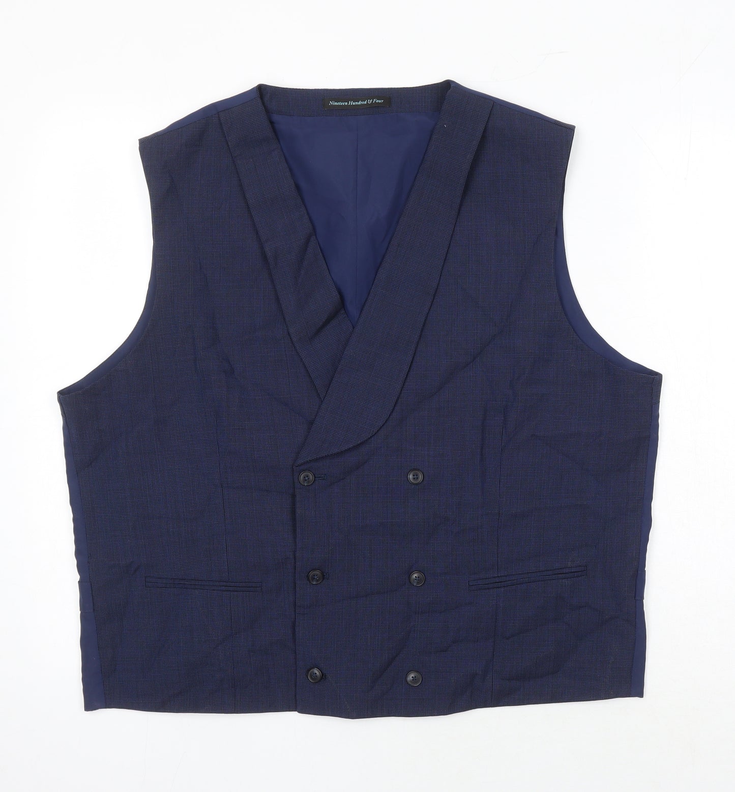 1904 Mens Blue Wool Jacket Suit Waistcoat Size XL Regular