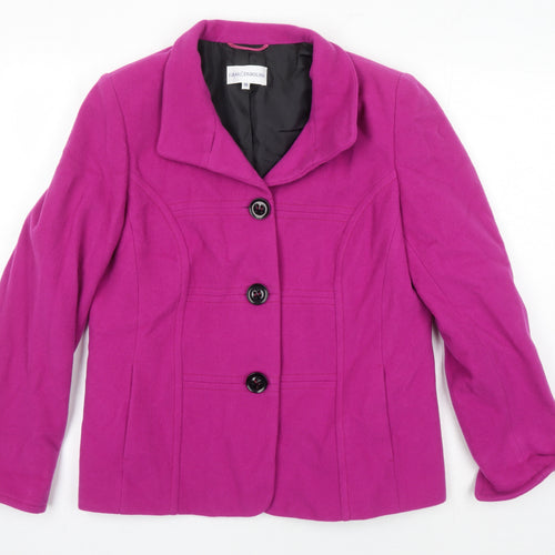Gray & Osbourn Womens Pink Overcoat Coat Size 16