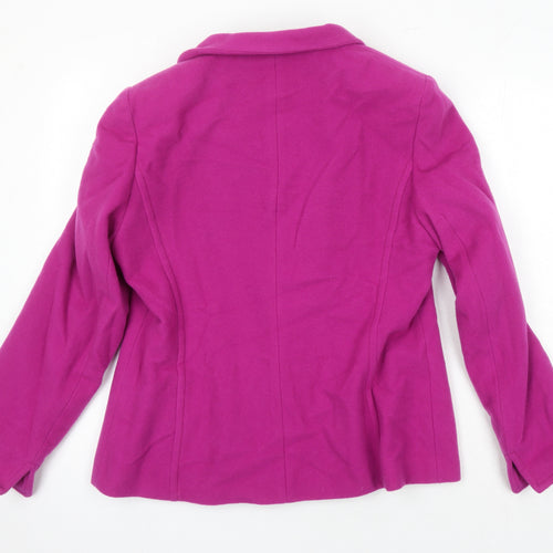 Gray & Osbourn Womens Pink Overcoat Coat Size 16