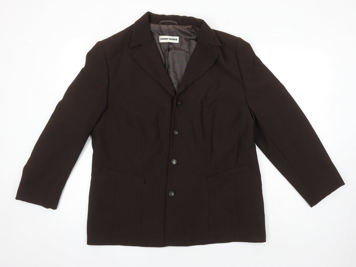 Gerry Weber Womens Brown Jacket Blazer Size 18