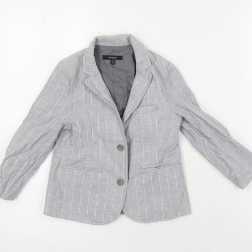 Autograph Boys Grey Pinstripe Jacket Blazer Size 3-4 Years