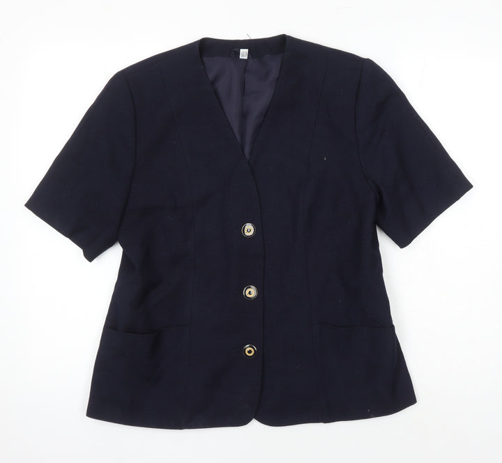 First avenue Womens Blue Jacket Blazer Size 14