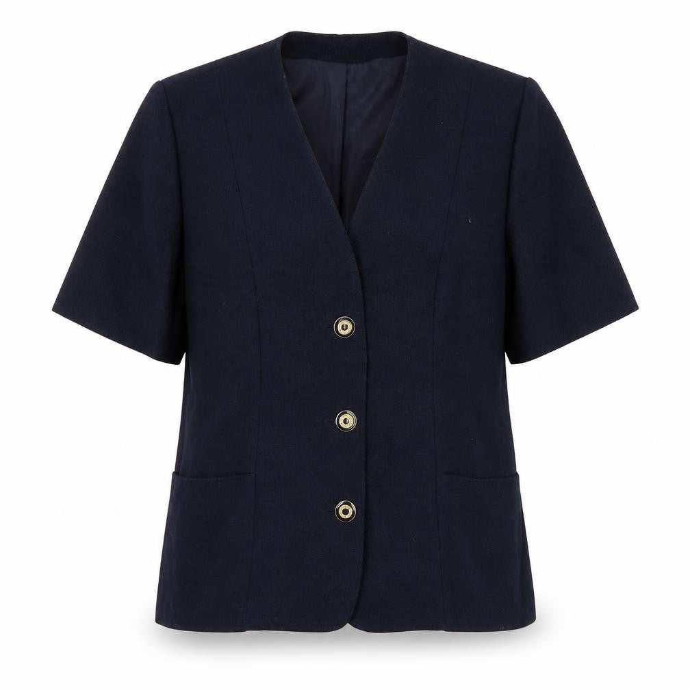 Front view of First Avenue women’s blue jacket blazer, size UK 14