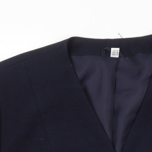 First avenue Womens Blue Jacket Blazer Size 14