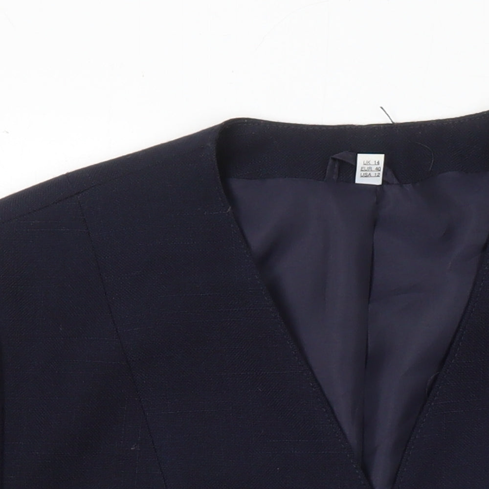 First avenue Womens Blue Jacket Blazer Size 14