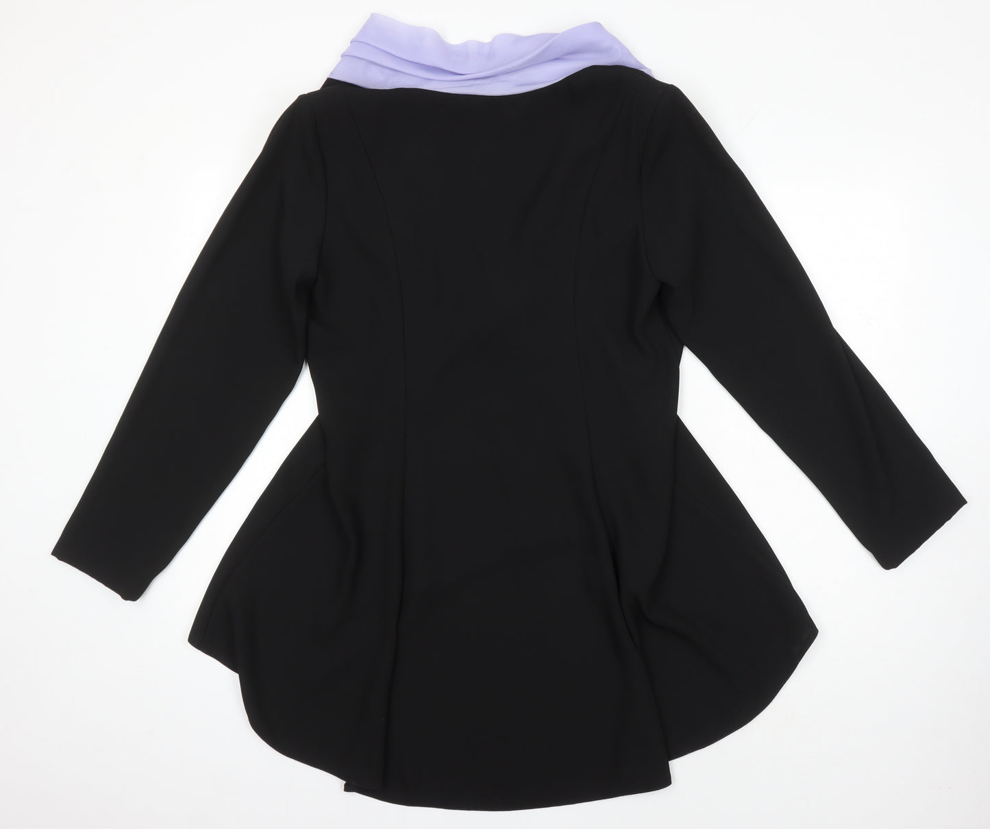 Roman Originals Womens Black Polyester Tunic Button-Up Size 16 V-Neck