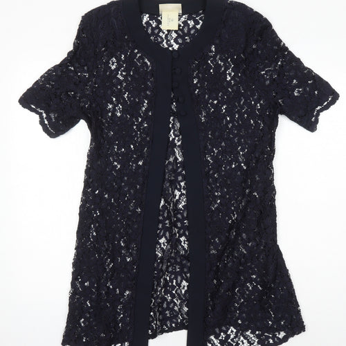 Modern Classics Womens Black Jacket Blazer Size 14 - Lace
