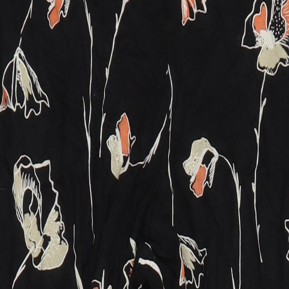 Next Womens Multicoloured Floral Polyester Trousers Size 14 L27 in Regular