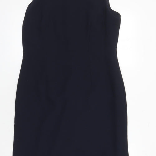 Modern Classics Womens Blue Polyester Pinafore/Dungaree Dress Size 14 Scoop Neck