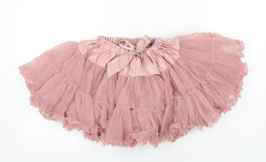 Poppy Girls Pink Ikat Nylon A-Line Skirt Size L Regular - Elasticated waist