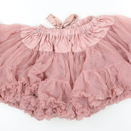 Poppy Girls Pink Ikat Nylon A-Line Skirt Size L Regular - Elasticated waist