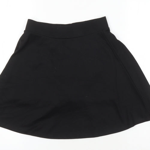 NEXT Girls Black Polyester A-Line Skirt Size 11 Years Regular - Elasticated waist