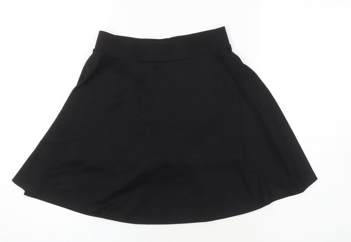 NEXT Girls Black Polyester A-Line Skirt Size 11 Years Regular - Elasticated waist