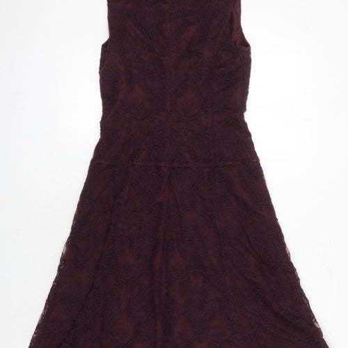 NEXT Womens Purple Chlorofibre A-Line Size 8 Sweetheart