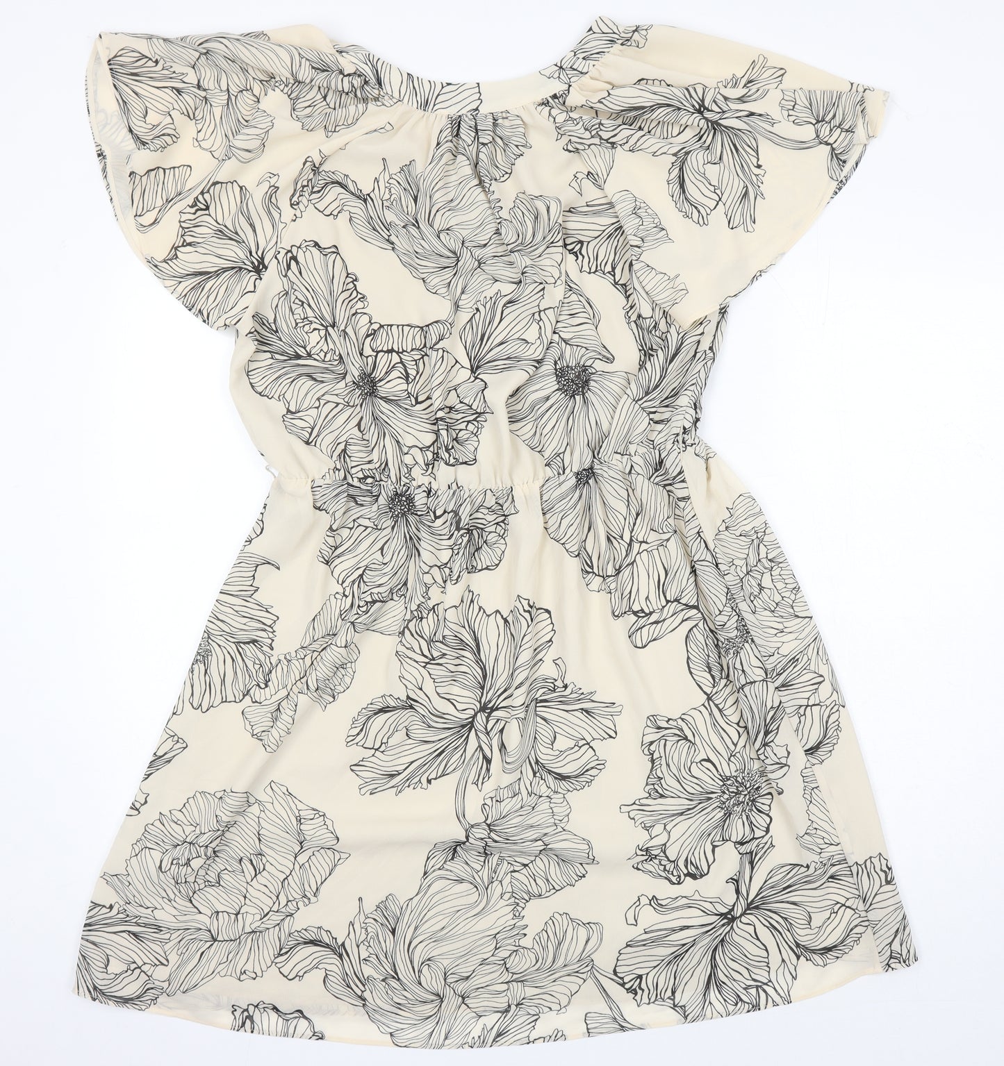 H&M Womens Multicoloured Floral Polyester A-Line Size M Sweetheart