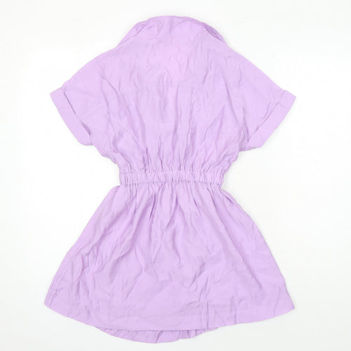 Zara Girls Purple Modal A-Line Size 9-10 Years Collared