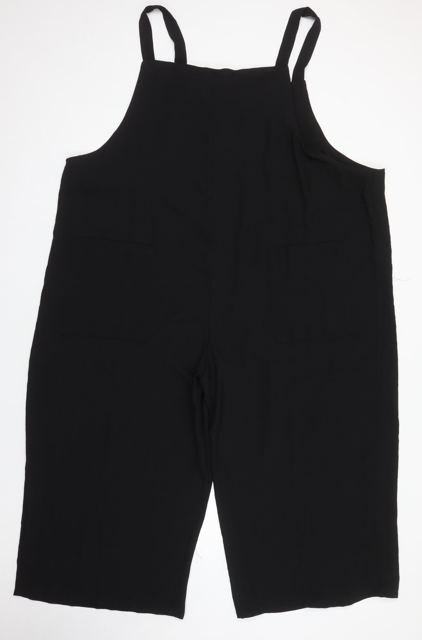 New Look Womens Black 100% Polyester Dungaree One-Piece Size 24