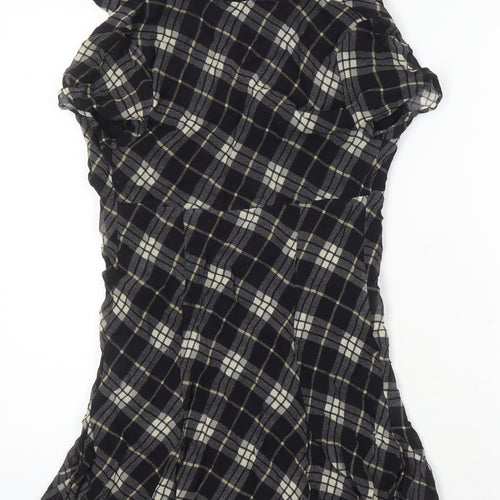 Urban Fitters Womens Multicoloured Check Viscose Tunic Blouse Size XL Collared